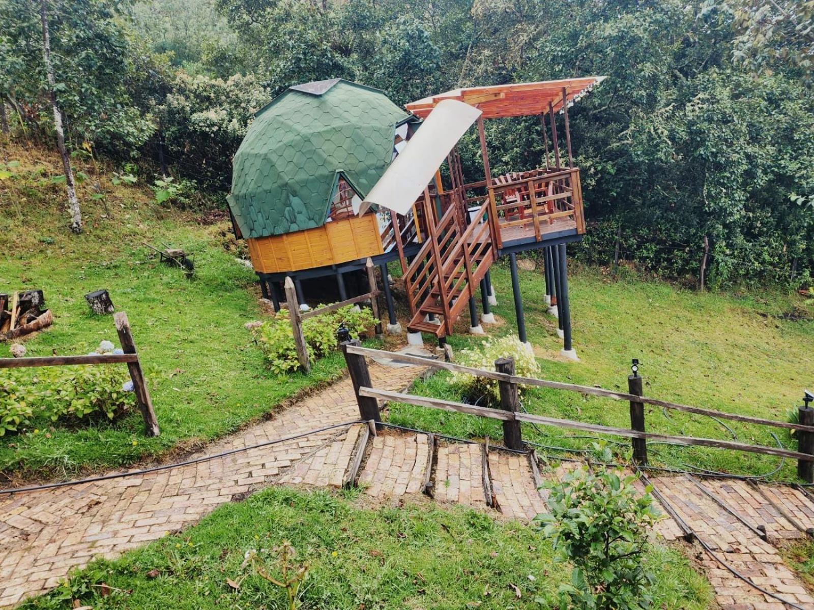 מלון גוואטביטה Glamping Sede Campestre Mirador De Pueblo Viejo מראה חיצוני תמונה